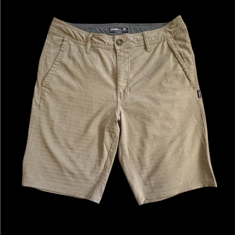 O'Neill Men's Khaki Flat Front Hybrid Shorts